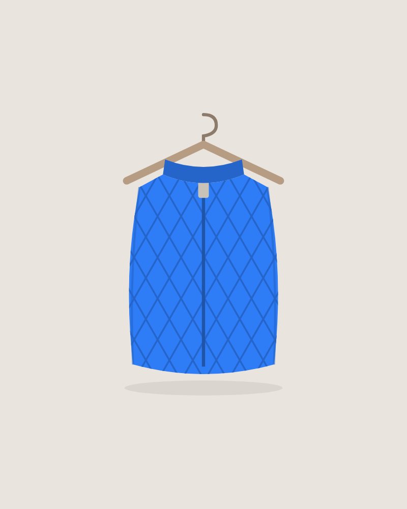 Puffer Vest in Cobalt
